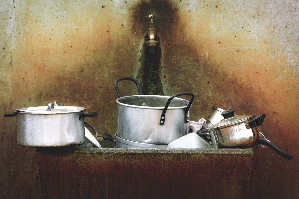 Dirty dishes in the sink are not just annoying but gross. 