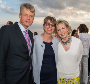 Brian Freeze, Jennifer Domininiquini, Mary Lou Pringle BBVA rebranding event at Glassell School of Art. (Photo by Wilf Thorne)