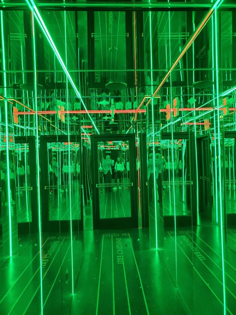 The MAD hall of mirrors leads to the Instagram-worthy, ultra modern restrooms,  (Photo by Shafik I. Rifaat)