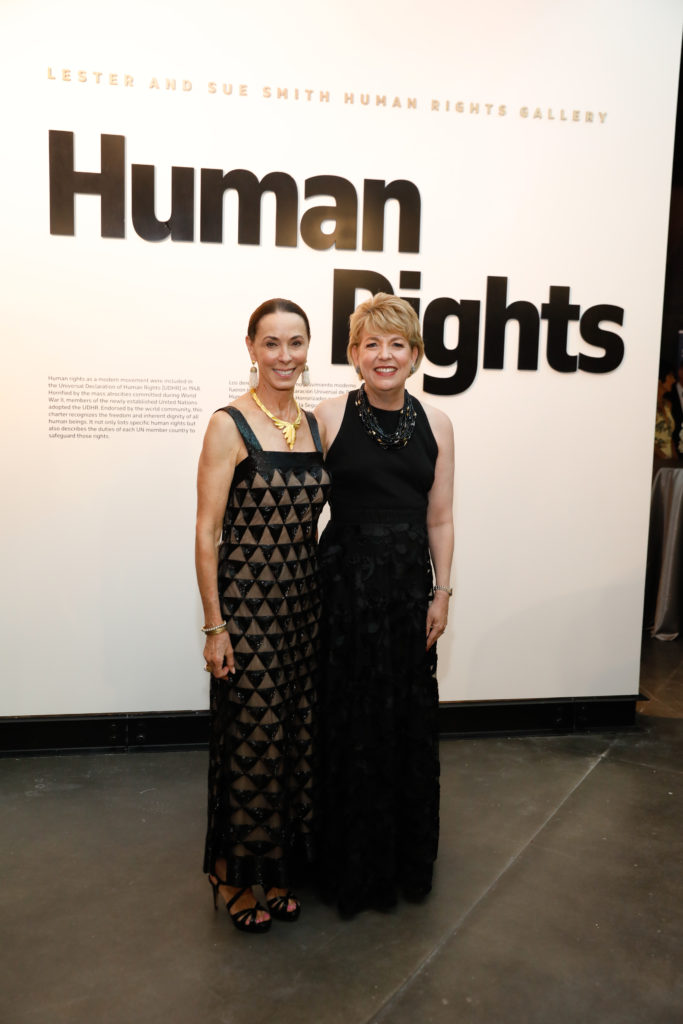 Sue Smith, Kelly J. Zúñiga at the Holocaust Museum Houston reopening (Photo by Priscilla Dickson)