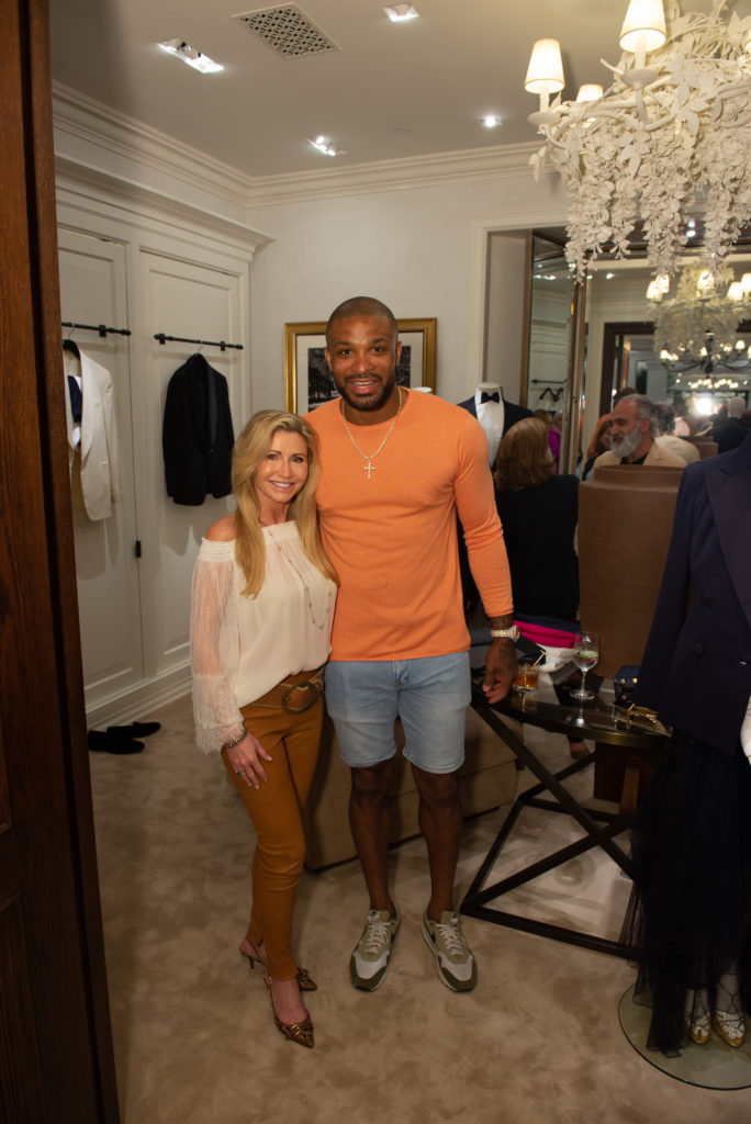 Margaret Smith, PJ Tucker at the Ralph Lauren opening in the Houston Galleria. (Photo by Emile C. Browne)
