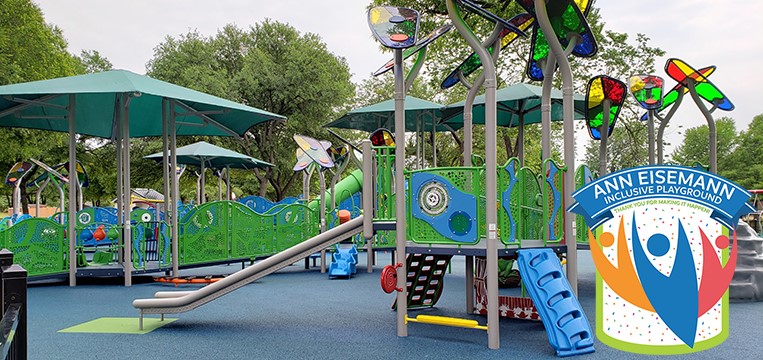 The Ann Eisemann Inclusive Playground is for various ages and abilities. 