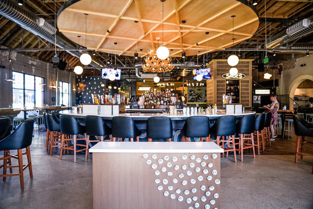 The 360 degree bar at Punch Bowl.