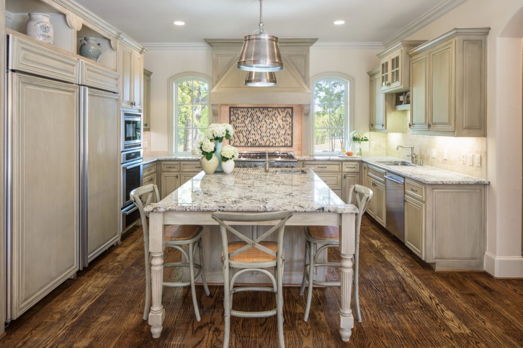 The kitchen is a chef's dream with professional-grade appliances. 