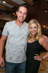 Aaron Lewis, Maggie Flecknoe at the Original Ninfa’s Uptown opening night. (Photo by Emily Jaschke)