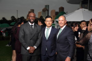 Acho Azuike, David Du, Roberto Contreras of DC Partners, The Residences at the Allen (Photo by Quy Tran)