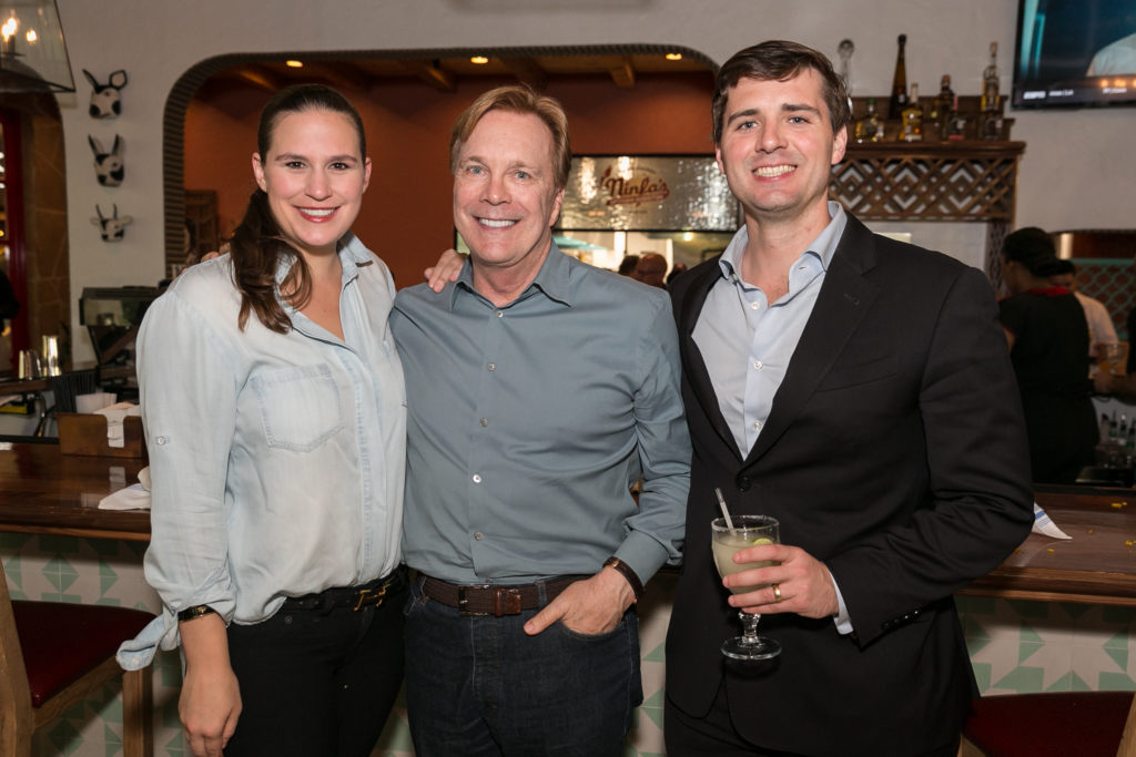 Adriana Monroe, Sam Banks, Mark Monroe at the Original Ninfa's Uptown opening night. (Photo by Emily Jaschke)