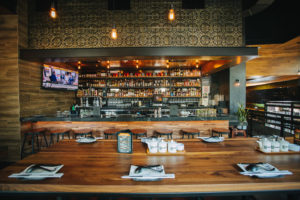 Jinya Ramen’s well-appointed bar.