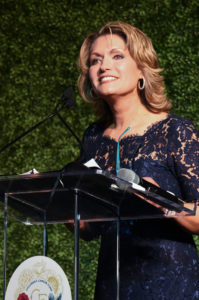 Emcee Karen Borta of CBS 11 (Photo by Kristina Bowman)