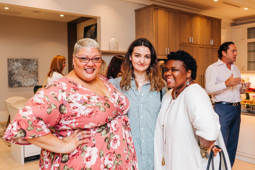 Christina Wells, Yuliana Bourdin, Ahshia Berry at the Houston PetSet 'Fierce & Fabulous' fundraiser/open house. (Photo Bonner Rae Photography)