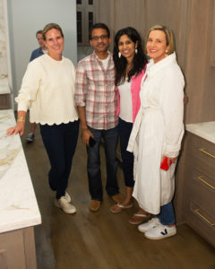 Jennifer Coulter, Rag Yalamanchili, Sushma Yalamanchili, Virginia Mary Brown at the Tupper Lake open house saluting Compass.