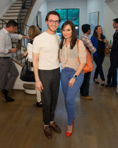 William Finnorn, Julia Alexandra at the Tupper Lake open house saluting Compass.