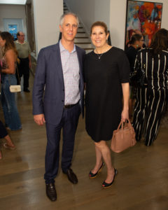 Will Swallen, Christina Sacco at the Tupper Lake open house saluting Compass.