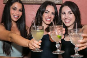 Cori Scherer, Lainie Fritz, Brooke Fritz at the Original Ninfa’s Uptown opening night. (Photo by Emily Jaschke)