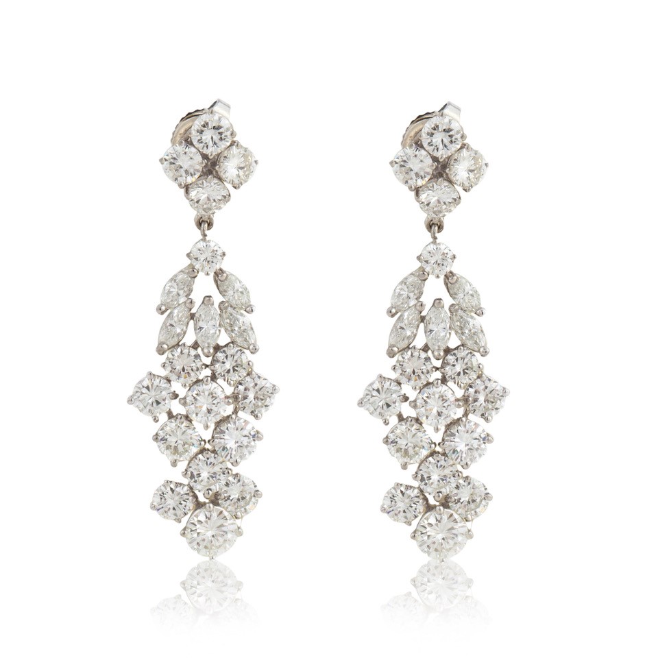 The $27,000 diamond earrings contributed to the Heart Ball dinner evening by Tenenbaum Jewelers.  (Photo by Alexander's Fine Portrait Design)