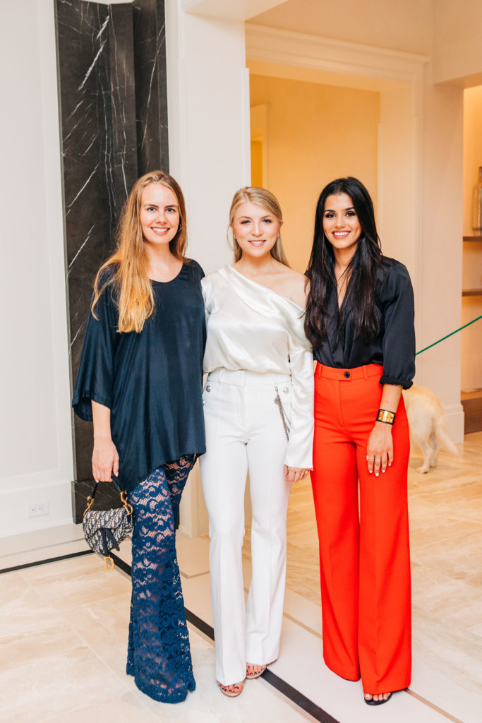 Elizabeth Carl, Annie Pitner, Nadia Ross at the Houston PetSet 'Fierce & Fabulous' fundraiser/open house. (Photo Bonner Rae Photography)