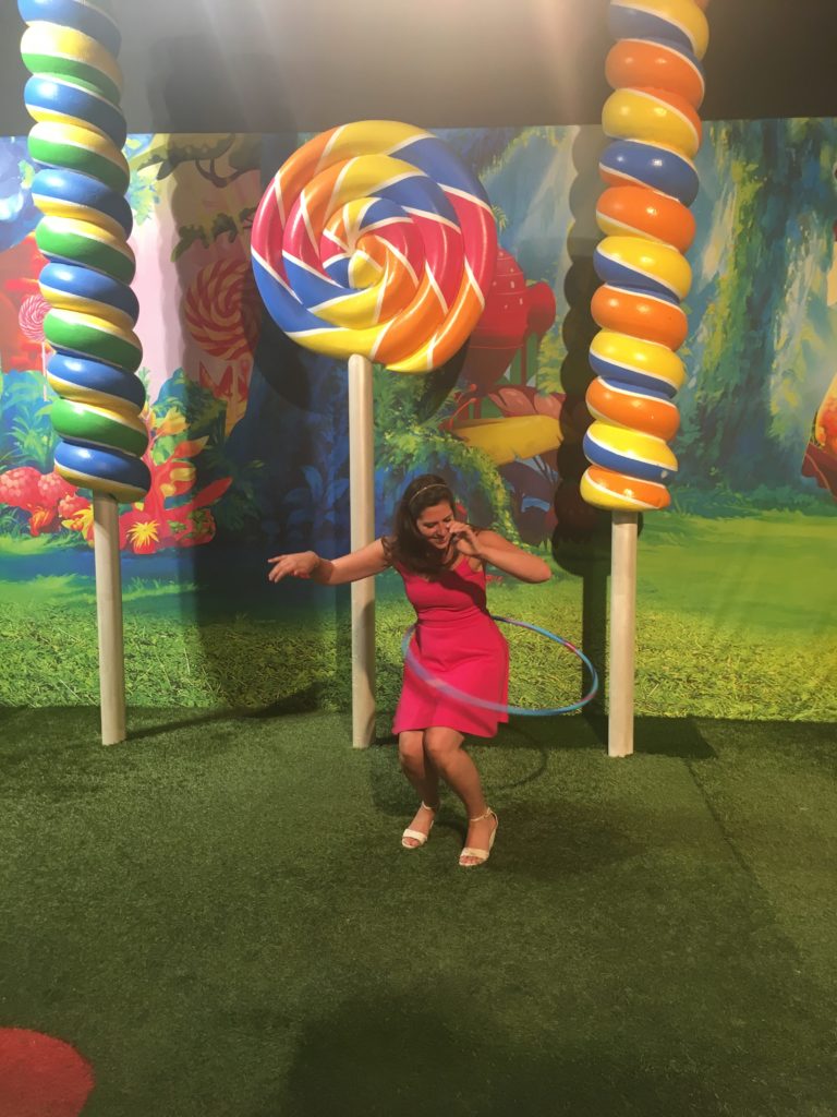 It's a kids' wonderland, so of course hula-hooping is welcome. 