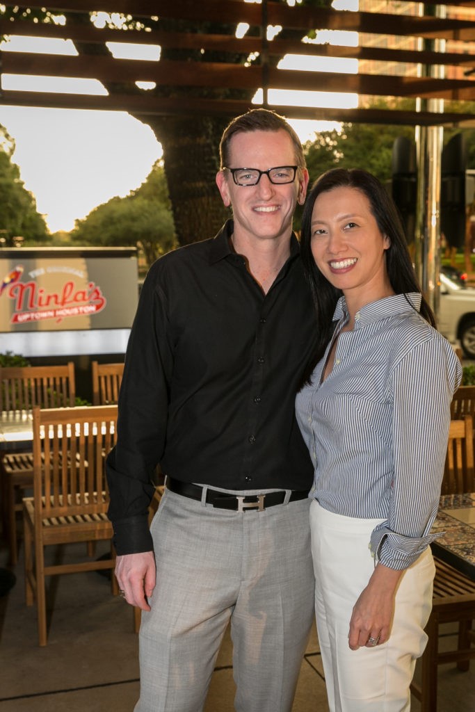 Jonathan Horowitz, Quinn Hoang at the Original Ninfa's Uptown opening night. (Photo by Emily Jaschke)