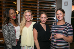 Kara Smith, Farrell Lawo, Hannah Swiggard, Amy Stephens at the Original Ninfa’s Uptown opening night. (Photo by Emily Jaschke)