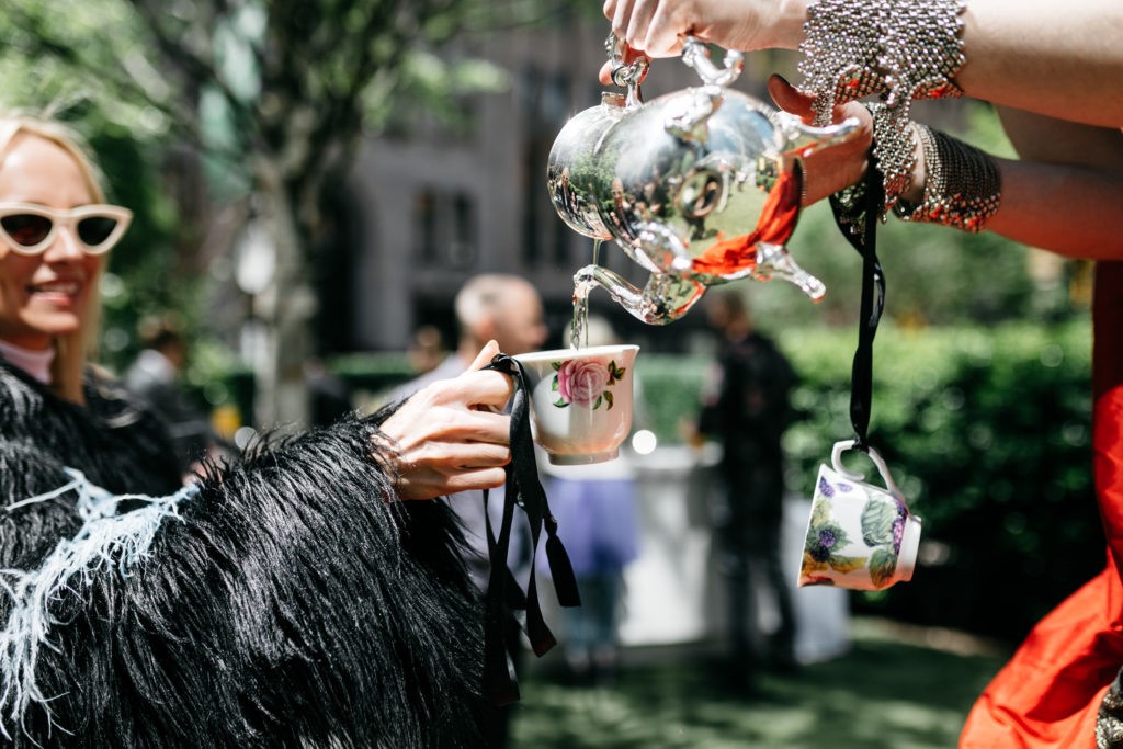 Kelle Jackson fills up.