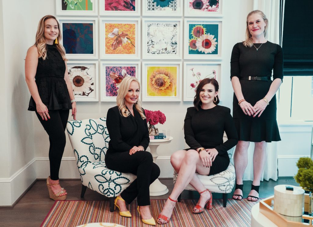 Kelsey Chavez, Tiffany Montgomery Ragan Richardson, Larkin Menezes at ASID Show House Preview