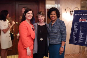 Lauren Levicki Courville, Tammy Cowley, Diedra Fontaine at Dress for Success Houston Corporate Guild Power Breakfast. (Photo by Quy Tran)
