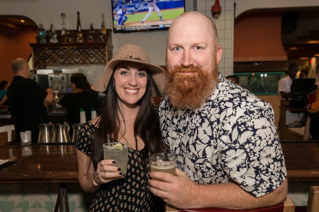 Rachel Lewis, Mark Austin at the Original Ninfa's Uptown opening night. (Photo by Emily Jaschke)
