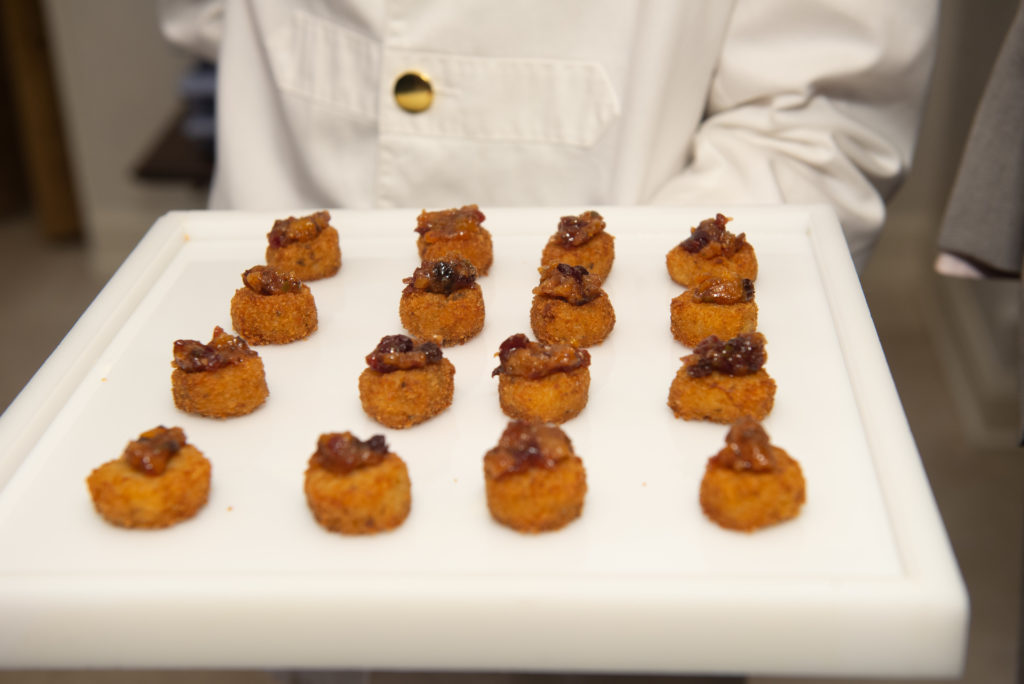 A Fare Extraordinaire hors d'oeuvres at the Ralph Lauren opening. (Photo by Emile C. Browne)