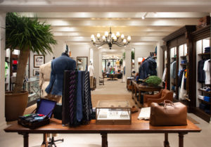 The men’s and women’s departments at the new Ralph Lauren open to one another. (Photo by Emile C. Browne)