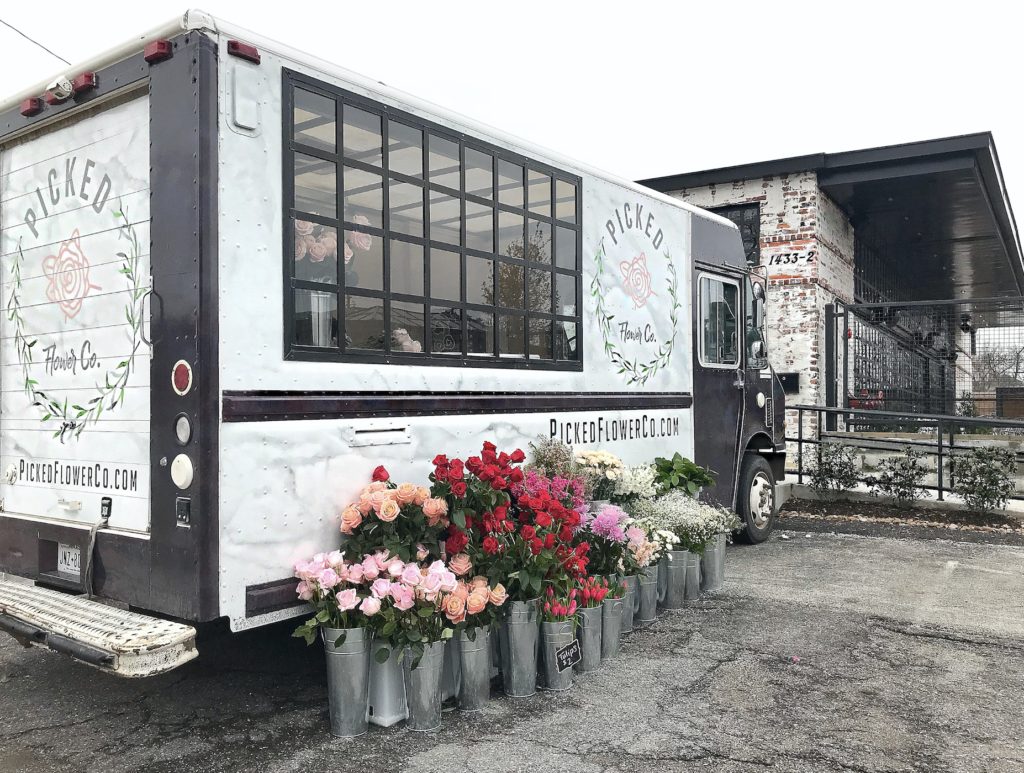 The gorgeous truck could be seen out front of Heights Biergarten. 