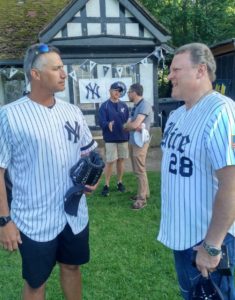 Former Houston Astro Andy Pettitte, Rice grad Sten Gustafson in London at an event prior to the Yankees-Red Sox game, the first MLB game in Europe. (Photo by Instagram photos)