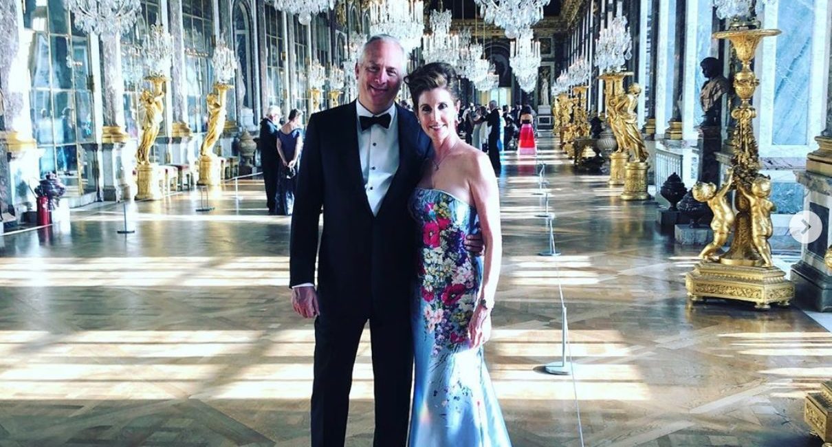 Bobby & Phoebe Tudor attending a magical dinner at Versailles for the American Friends of Versailles. (Photo by Instagram photos)