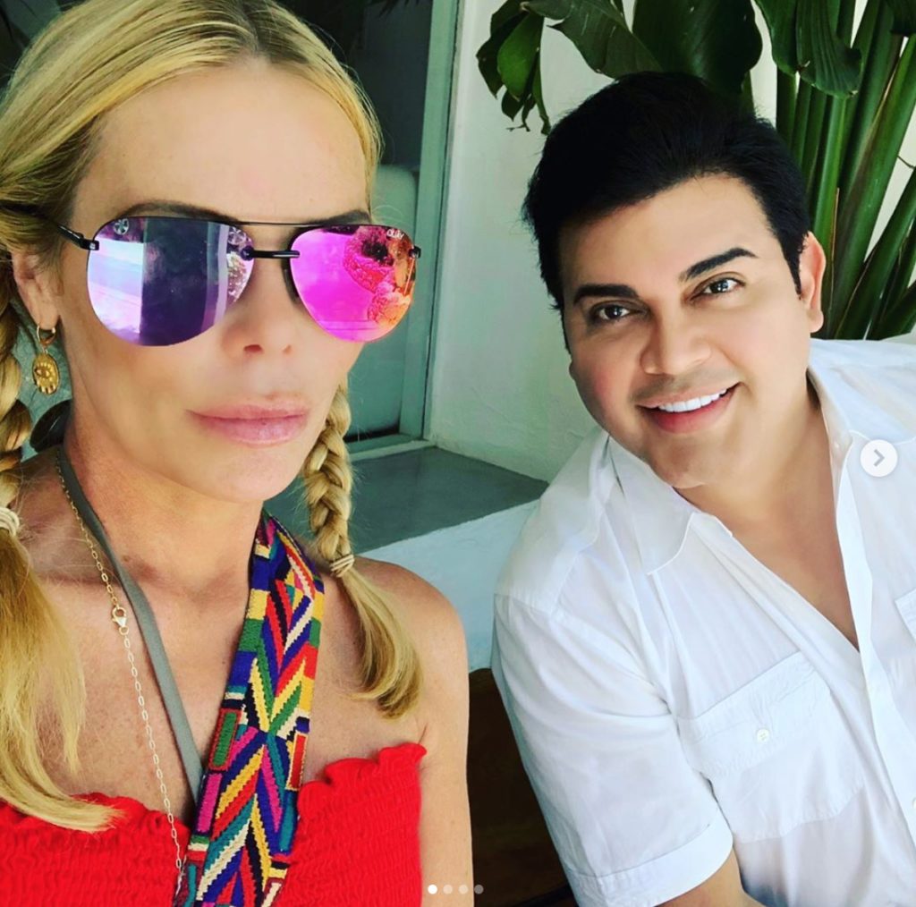 What are Amanda Mills and stylist Edward Sanchez doing together in Ibiza? Besties loving life. (Photo by Instagram photos)