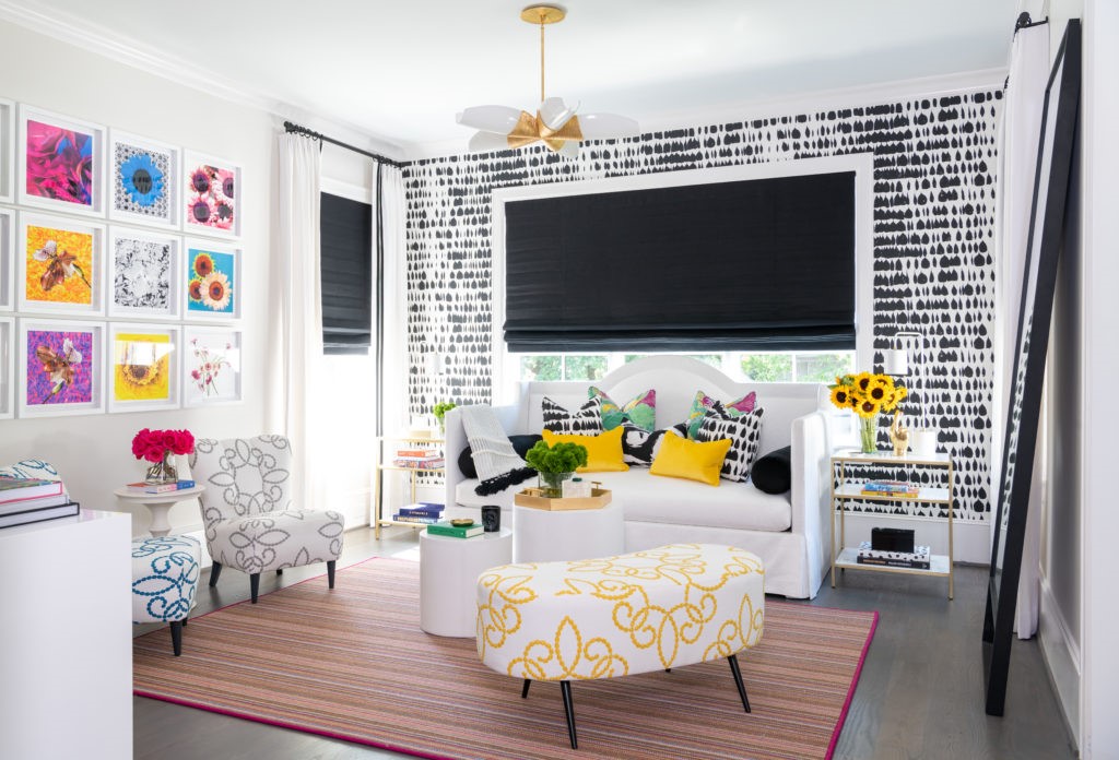 Torregrossa Interiors created this vibrant bedroom. (Photo by Michael Hunter Photography)