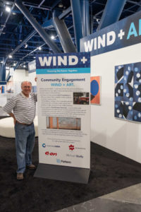 Co-owner/co-director Geoffrey Koslov mans Foto Relevance’s booth at the Windpower 2019 Conference, at George R. Brown Convention Center, Houston. (Photo by Priscilla Dickson)