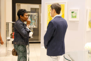 Marc Chaya chats about Boulé’s creative process at Maison Francis Kurkdjian’s “Expanded Drops” at Neiman Marcus. (Photo by Priscilla Dickson) (Photo by Priscilla Dickson)