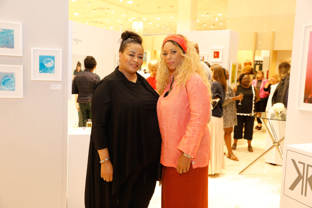 Miche Allen, Rai Farris at Maison Francis Kurkdjian's "Expanded Drops" at Neiman Marcus. (Photo by Priscilla Dickson)