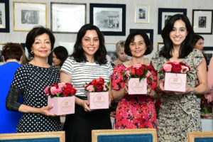 Zora Spevak, Nicole Katz, Nahid Haiz, Holly Radom at Zadok Jewelers’ Pasquale Bruni luncheon at La Table.