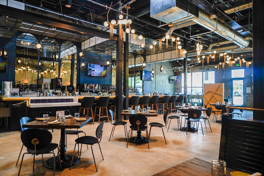 The main dining area at Punch Bowl Social.