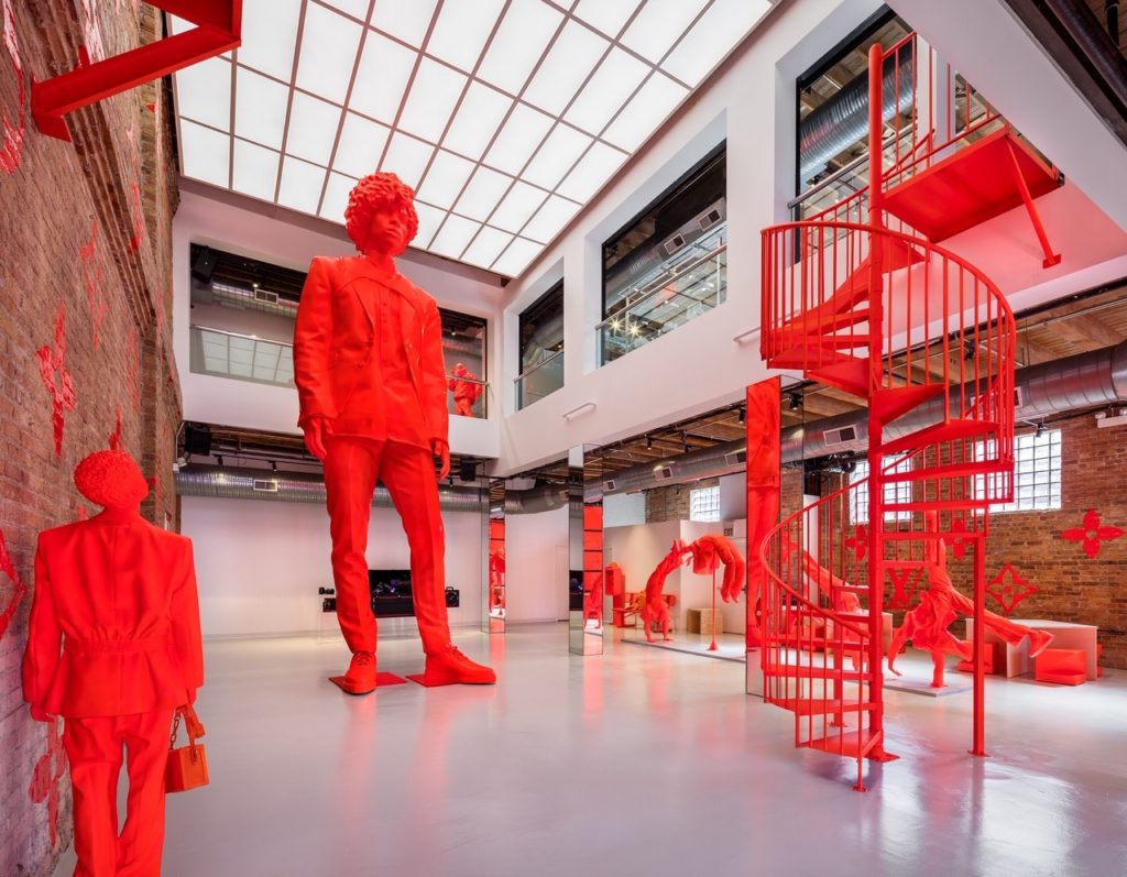 Louis Vuitton's Neon Orange Chicago Pop-Up Emerges as Summer's New Temple  of Cool