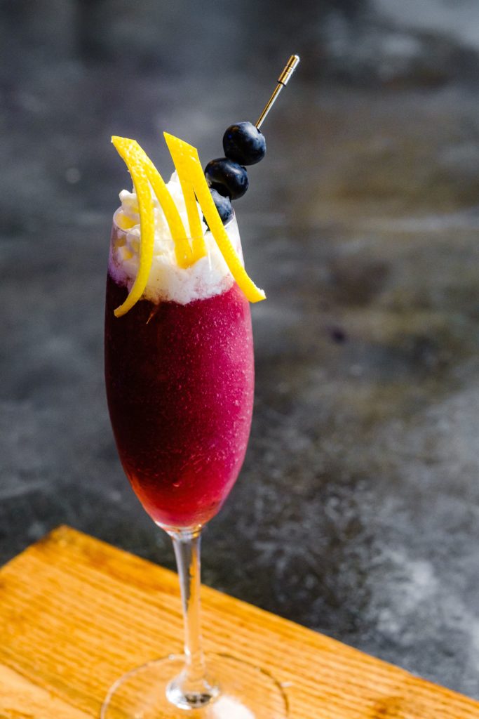 Belini Blues is a vodka based blueberry cocktail.