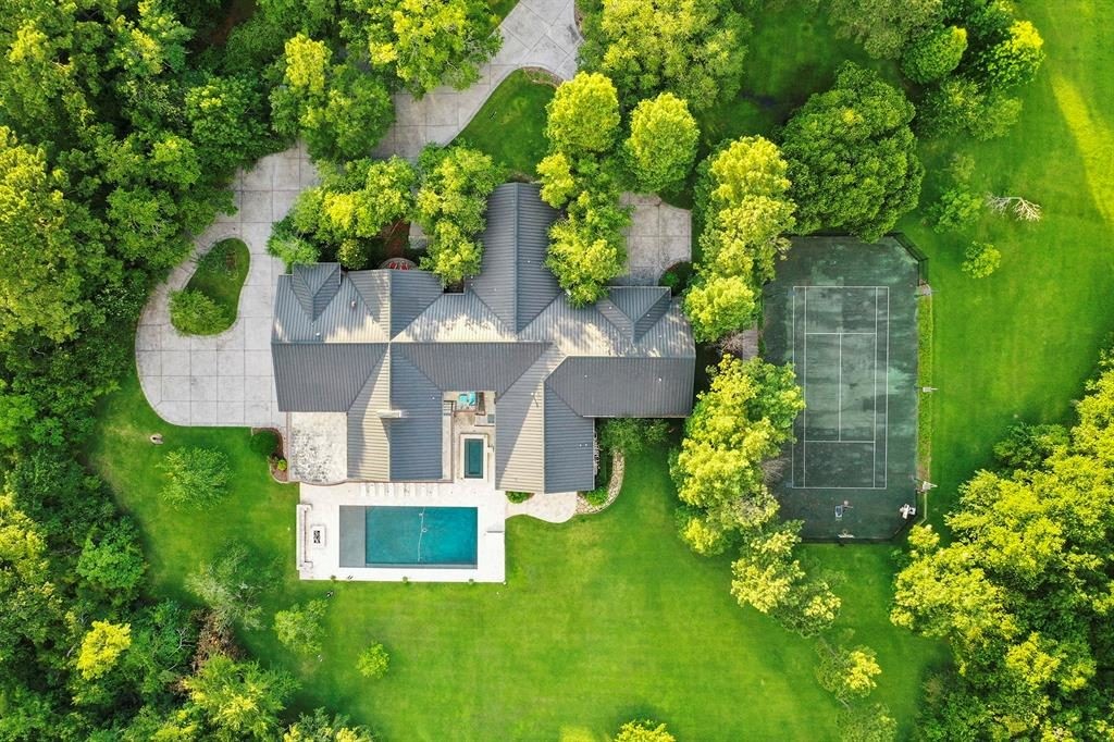 The stunning mansion is in the stunning Liberty Tree Estates neighborhood. 