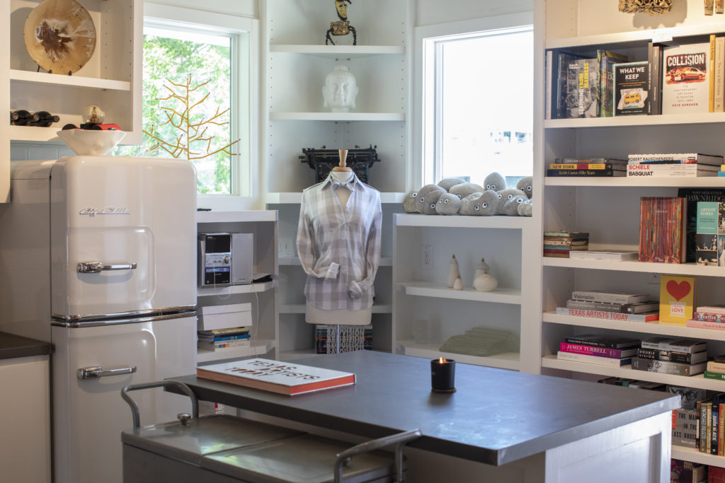 Ears of Buddha bespoke shirt on a mannequin at Koelsch Haus, Houston (Photo by Ana Hop)