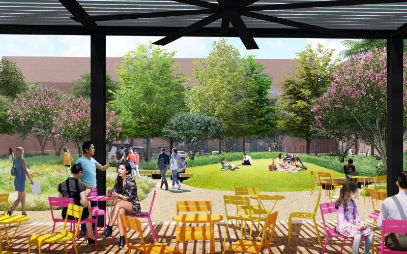 A rendering of the new West End Square Park. 