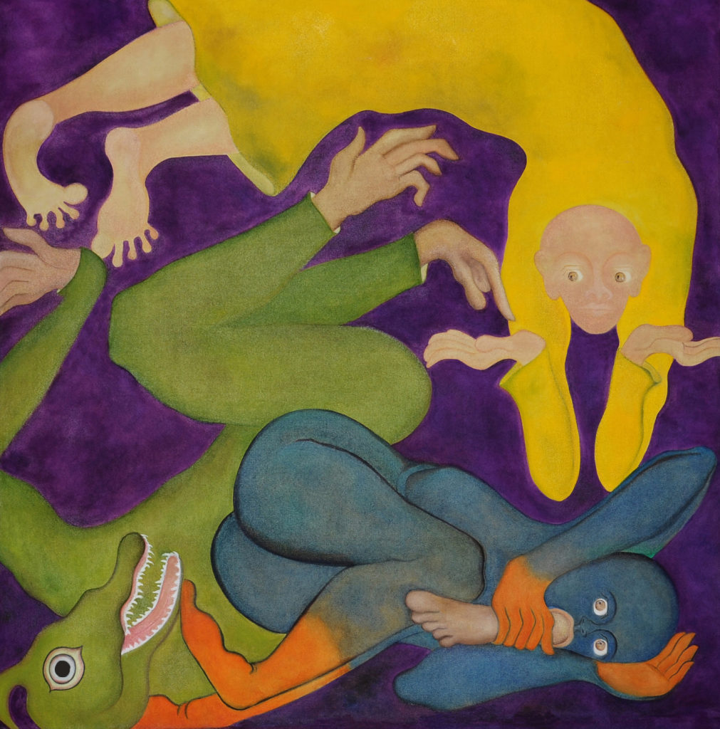 Amita Bhatt's "Desire, Motives, Assassins," 2014, at Deborah Colton Gallery