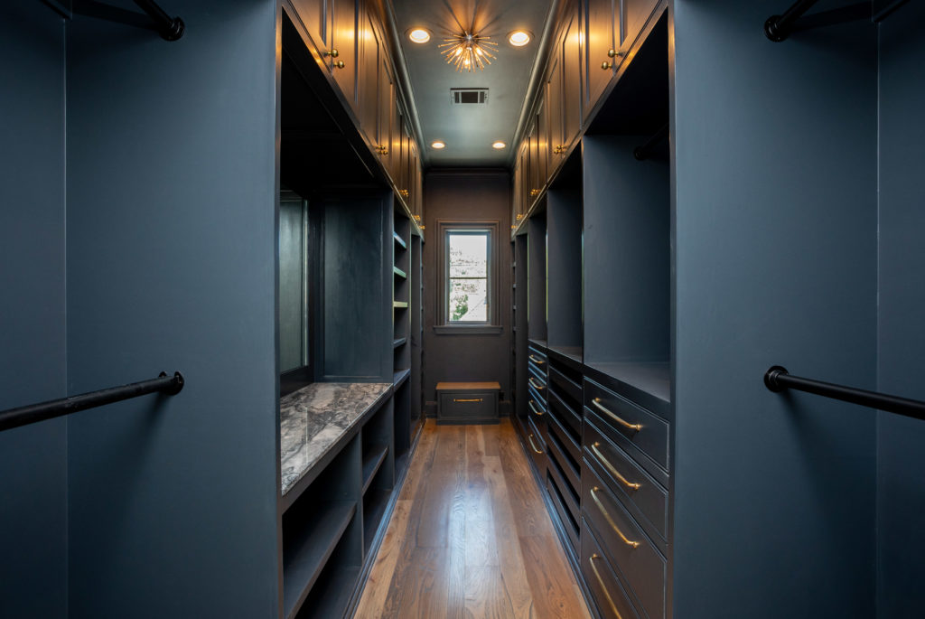 His closet in the master bedroom of this home at 2535 Inwood from Mirador Builders (Photo by Savannah Montgomery)