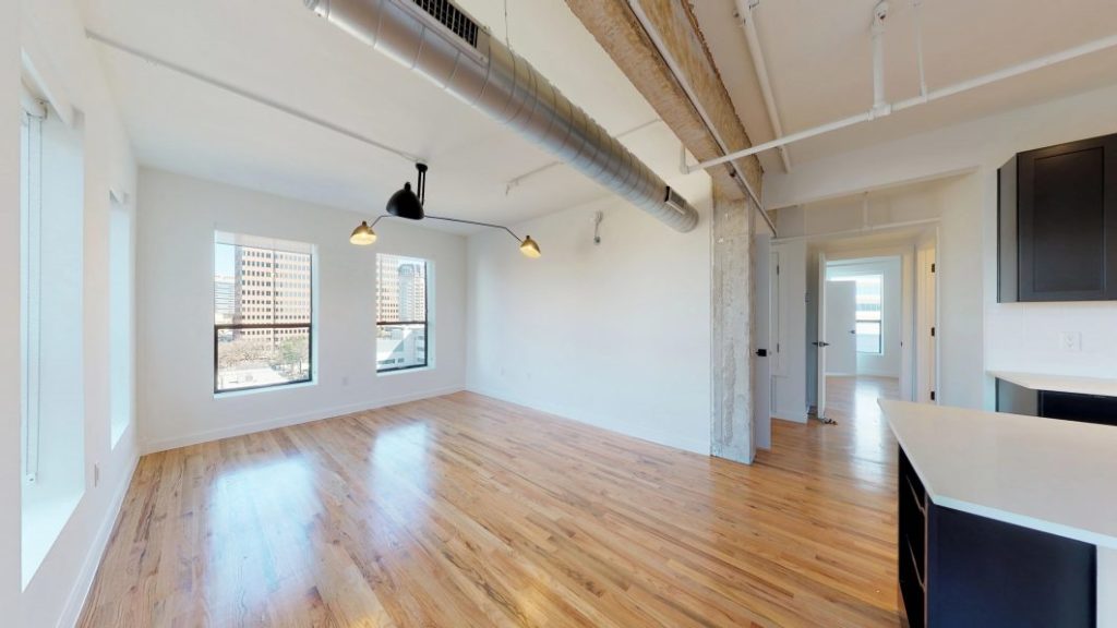 There's lots of natural light in the building.