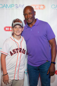 Brogan Walters, Gary Pettis at George Springer’s Bowling Benefit (Photo by Todd Parker, STP Images)