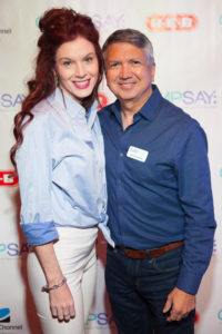 Cheryl Martin, Ron Trevino at George Springer’s Bowling Benefit (Photo by Todd Parker, STP Images)