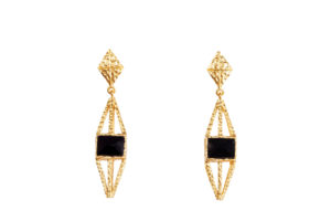Christina Greene, Attis Earrings in Black Onyx, $170; photo credit Kristen Eide